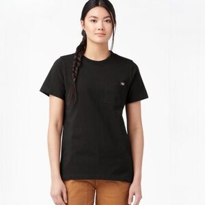 DICKIES Heavyweight Pocket Tee Women’s 100% Cotton Black T-Shirt Size Medium